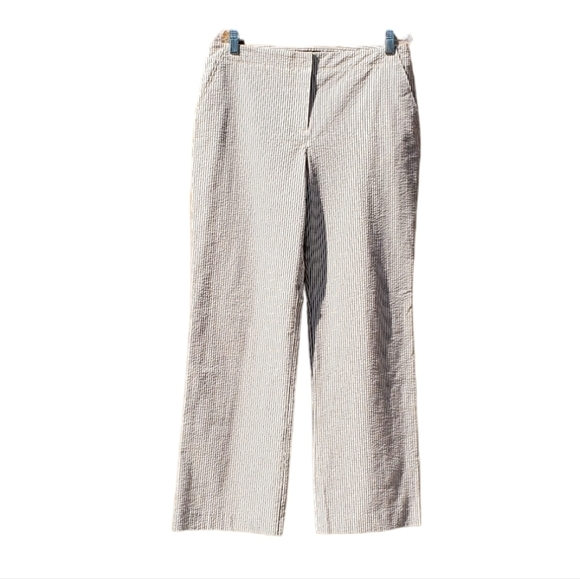 J. Crew Stretch Pants - J.Crew Stretch Striped Cotton Pants Pockets Size 10 NWOT